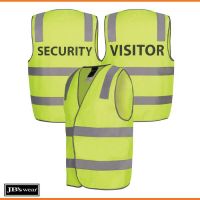 JB's Wear Hi-Vis Day/Night Printed Safety Vest - Security/Visitor