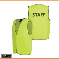 JB's Wear Hi-Vis Printed Safety Vest - Staff
