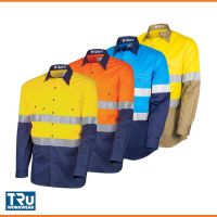 TRU Lightweight Vented Hi-Vis Drill Shirt with Reflective Tape
