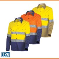 TRU Womens Lightweight Vented Hi-Vis Shirt with Reflective Tape