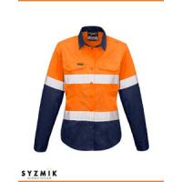 Syzmik Ladies Hi Vis Rugged Cooling Cotton Ripstop Taped Shirt