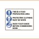 Mandatory Sign - This Is A Food Preparation Area