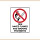 No Smoking Sign - Fire Naked Flames And Smoking Prohibited
