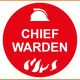 CHIEF WARDEN Hard Hat Sticker