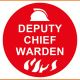DEPUTY CHIEF WARDEN Hard Hat Sticker