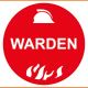 WARDEN Hard Hat Sticker