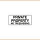 Farm Sign - Private Property No Trespassing
