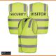 JB's Wear Hi-Vis Day/Night Printed Safety Vest - Security/Visitor