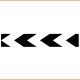 Uni-Directional Hazard Marker Sign - 1800x300mm - Class 1 Reflective Aluminium [D4-1-3]
