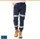ELWD Womens Cuffed Reflective Light Pant - Stretchy Tape