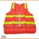 TFX VIC ROADS RED Hi-Vis Lightweight Mesh Safety Vest, Zip Front