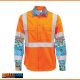 Maxcool Hi-Vis Biomotion NSW Rail Taped Shirt with Indigenous Yarning Circles Print