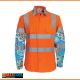 Maxcool Hi-Vis Biomotion Vic Rail Taped Shirt with Indigenous Yarning Circles Print